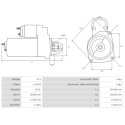 Startmotor Volvo Penta MD2B-1