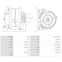 Generator Ford CAPRI III (GECP) J1E 1.3 40kw-5